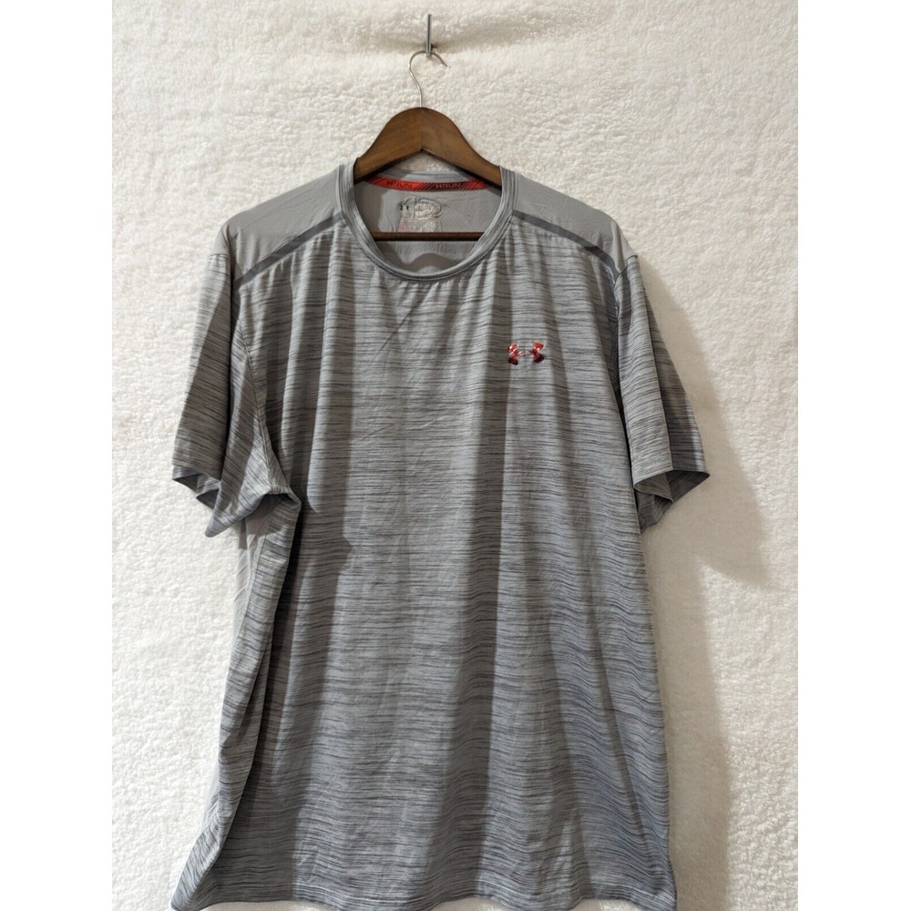 Under Armour Coolswitch Run Podium‎ T-Shirt Grey HeatGear 2XL
